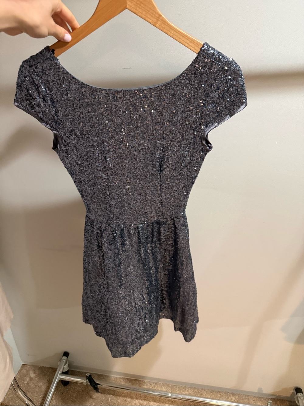 B. Darlin Sparkle Mini Dress -  NAVY